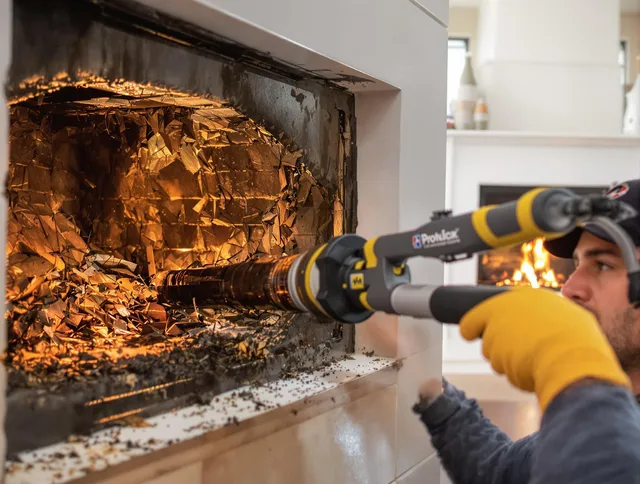 Professional chimney cleaning by Longmeadow Chimney Sweep in Longmeadow, MA
