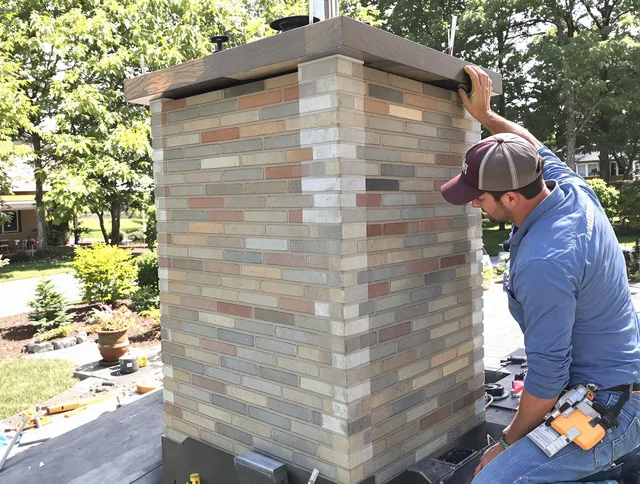 Longmeadow Chimney Sweep completing a modern chimney remodel in Longmeadow, MA