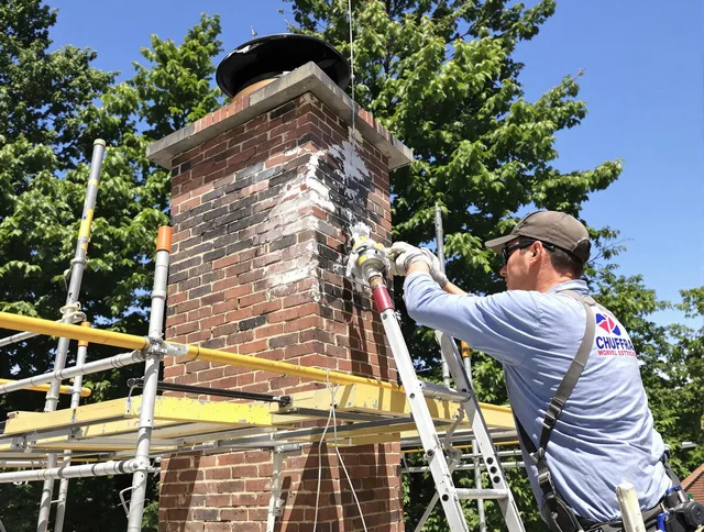 Structural chimney repair by Longmeadow Chimney Sweep in Longmeadow, MA