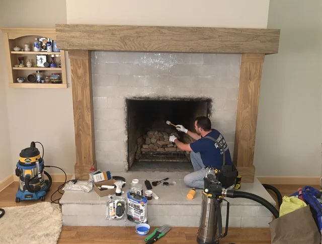 Detailed creosote removal process by Longmeadow Chimney Sweep in Longmeadow, MA