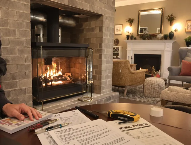 Longmeadow Chimney Sweep verifying fireplace safety measures in Longmeadow, MA